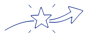 Étoile et flèche décoratives
